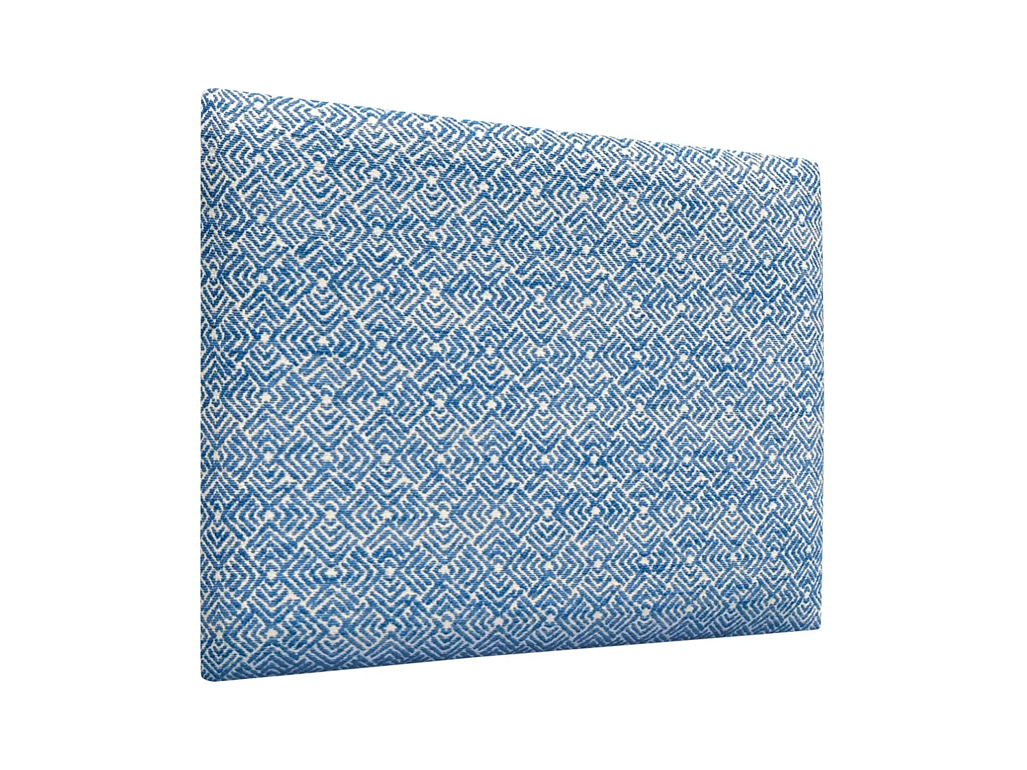 DHOME Tête de Lit Rembourrée Composée de Panneaux Autoadhésifs Interchangeables Série Luxury Edition Lit de Luxe Chambre (Ethnic Blue, 150cm)