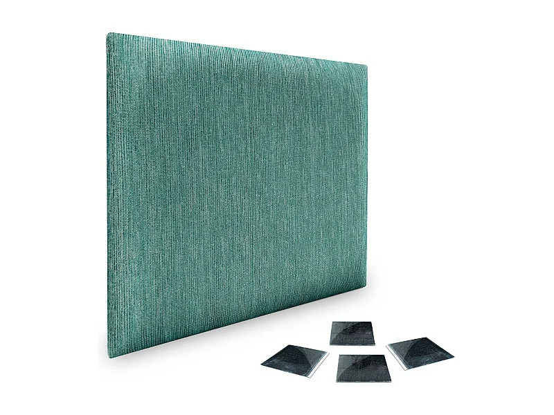 DHOME Set aus 1 luxuriös gepolstertes Paneel aus Stoff, Selbstklebendes Akustik-Wandpaneel, schallabsorbierend, schützend (Lineal Green, 60x40cm, x1)