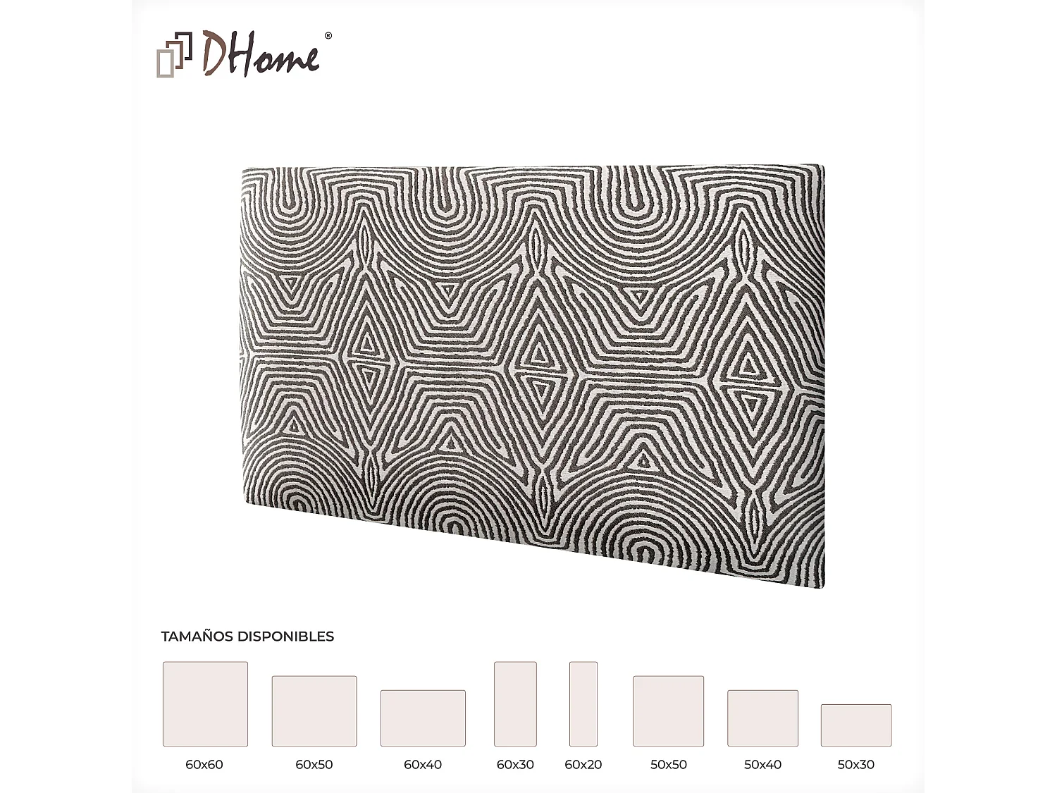 DHOME Panneaux Tapissés Exclusifs Série Luxury Edition Autoadhésifs pour Mur Acoustiques Absorbants Protection Chocs (Tribal, 50x30cm)