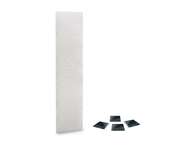 DHOME Ensemble de 1 Panneaux Tapissés en Tissu de Luxe Pack Autoadhésif pour Mur Acoustique Absorbant et Protecteur (Silver Nacar, 60x30cm, x1)