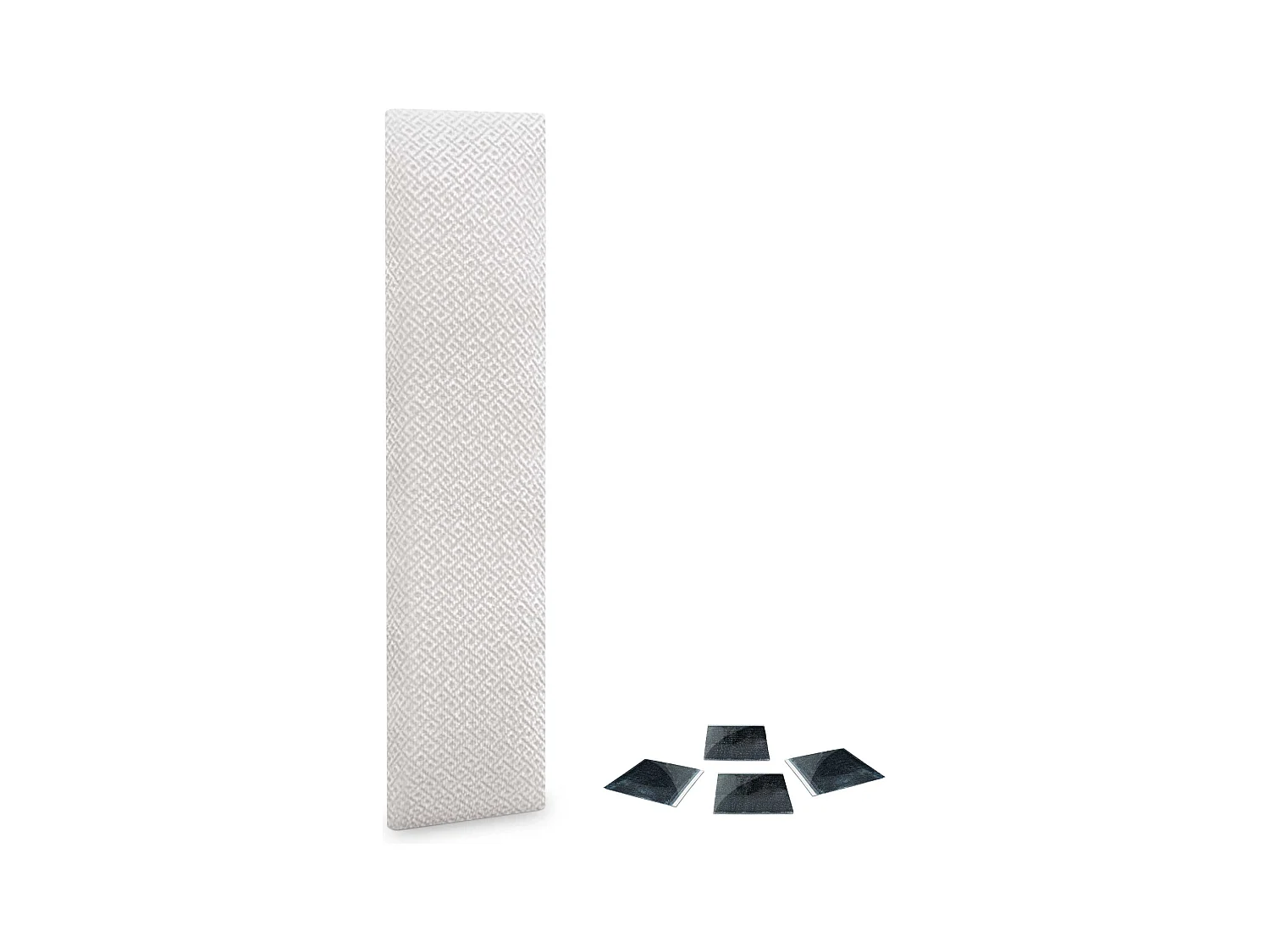 DHOME Set aus 1 luxuriös gepolstertes Paneel aus Stoff, Selbstklebendes Akustik-Wandpaneel, schallabsorbierend, schützend (Silver Nacar, 60x30cm, x1)