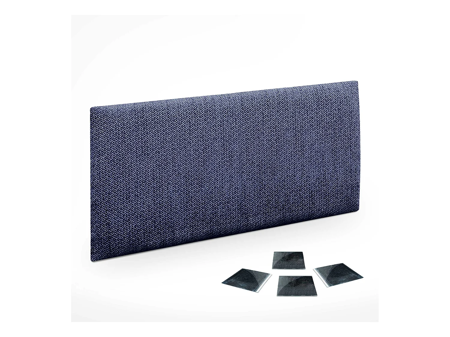 DHOME Ensemble de 1 Panneaux Tapissés en Tissu de Luxe Pack Autoadhésif pour Mur Acoustique Absorbant et Protecteur (Silver Marine, 60x60cm, x1)