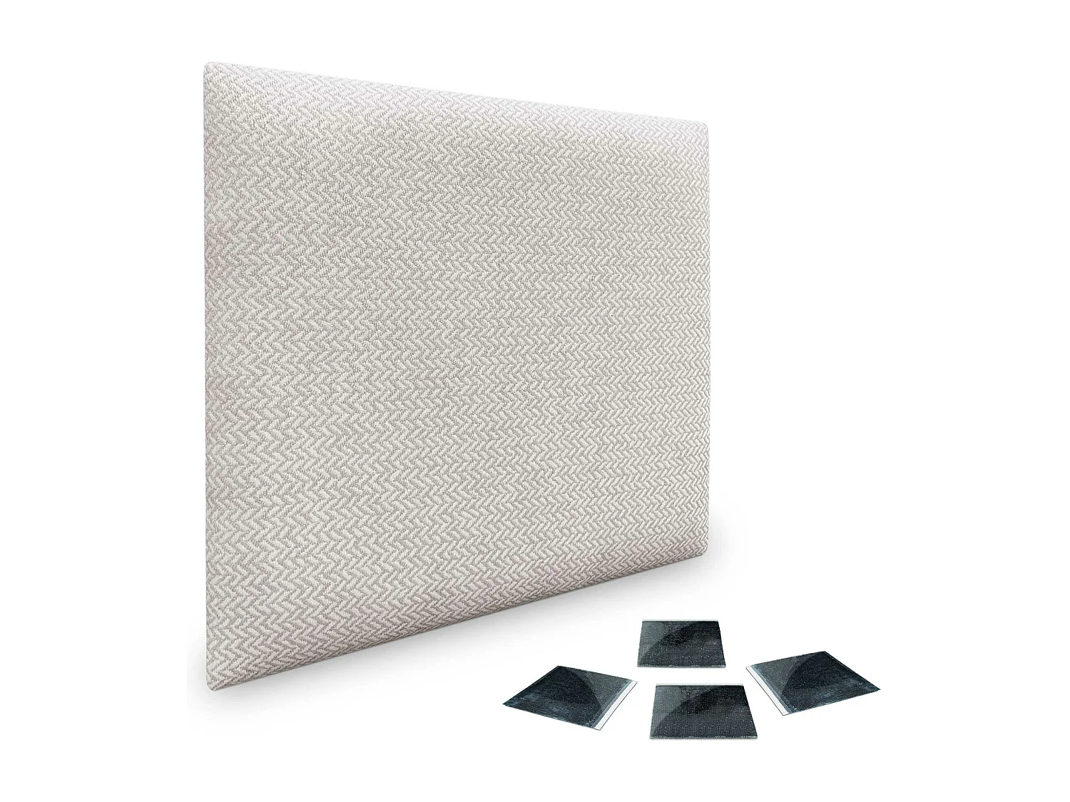 DHOME Set aus 1 luxuriös gepolstertes Paneel aus Stoff, Selbstklebendes Akustik-Wandpaneel, schallabsorbierend, schützend (Ähren Beige, 60x40cm, x1)