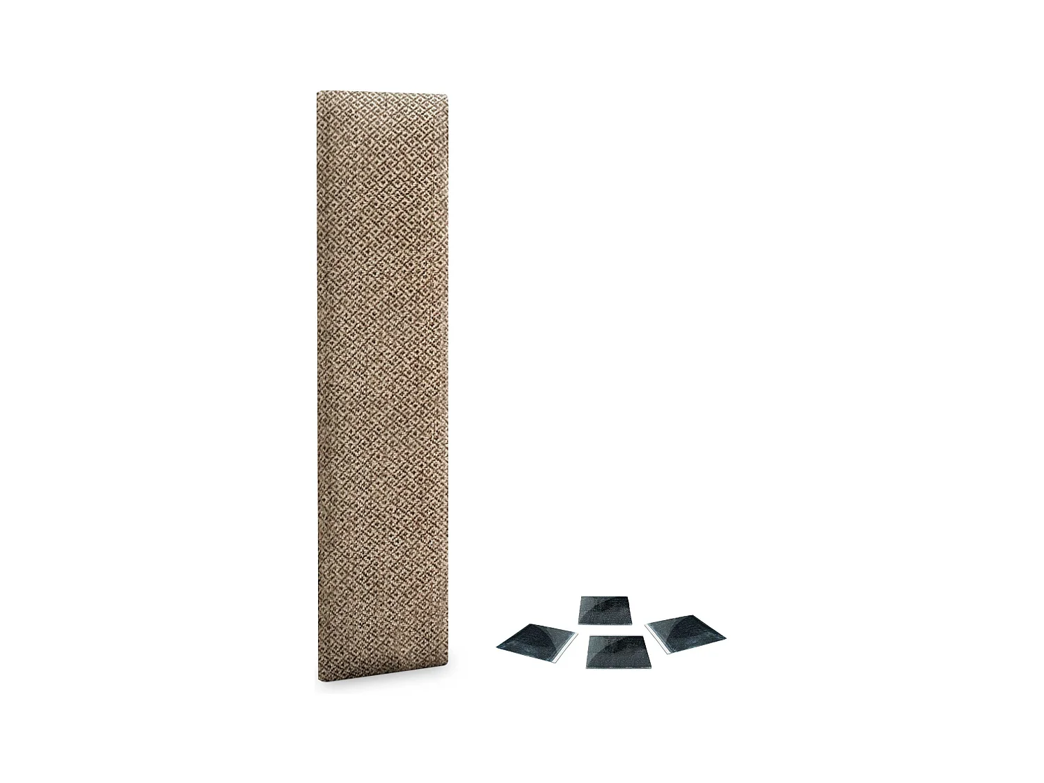 DHOME Set di 1 Pannelli Imbottiti in Tessuto di Lusso Pacchetto Autoadesivo per Pareti Assorbente Acustico e Protettivo (Golden Wood, 60x20cm, x1)