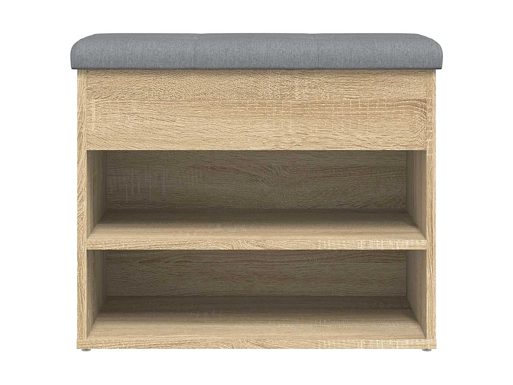 Banc à chaussures chêne sonoma 62x32x50 cm bois d'ingénierie