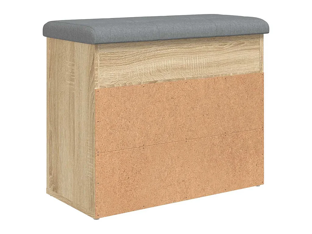 Banc à chaussures chêne sonoma 62x32x50 cm bois d'ingénierie