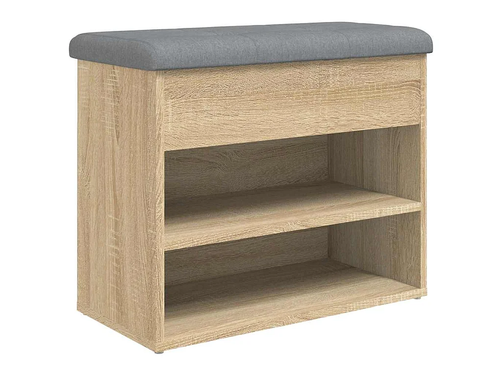 Banc à chaussures chêne sonoma 62x32x50 cm bois d'ingénierie