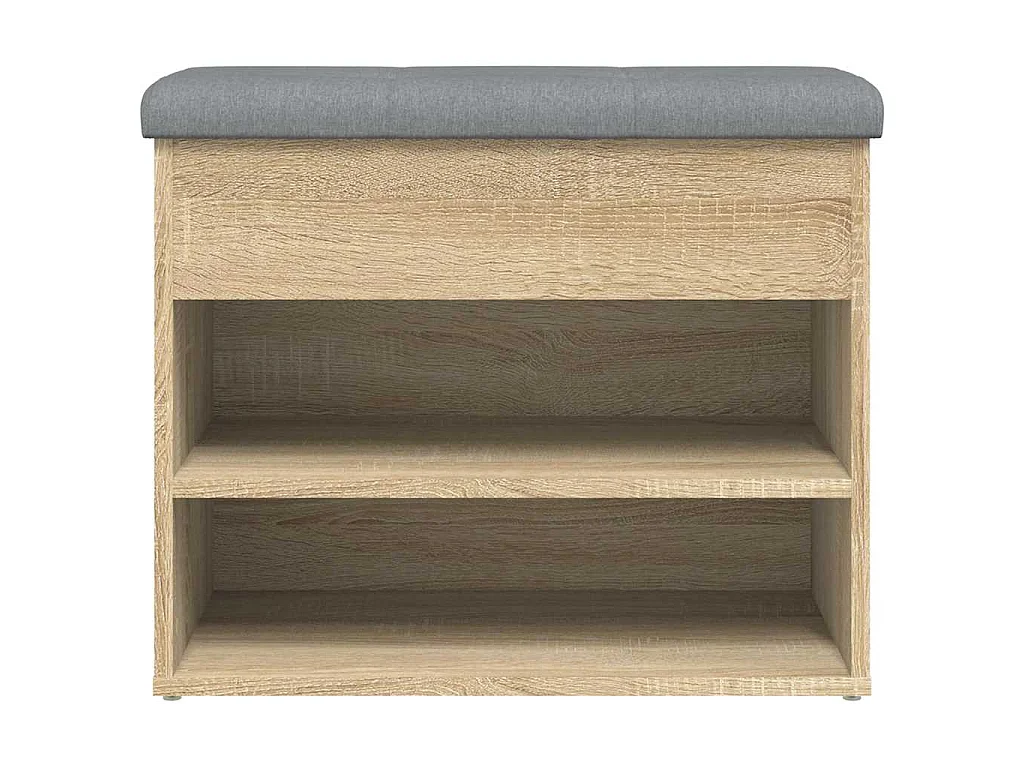 Banc à chaussures chêne sonoma 62x32x50 cm bois d'ingénierie