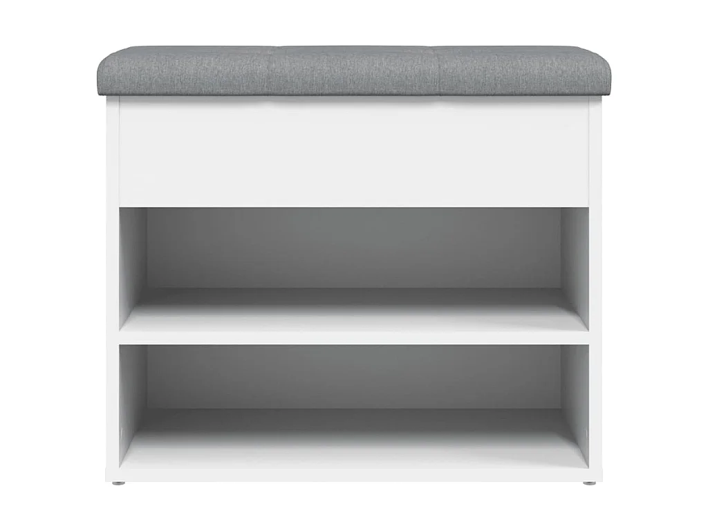 Banc à chaussures Blanc 62x32x50 cm Bois d'ingénierie