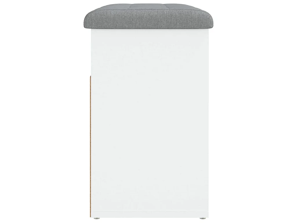 Banc à chaussures Blanc 62x32x50 cm Bois d'ingénierie