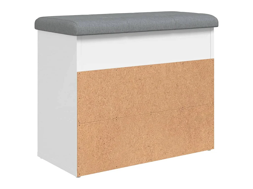 Banc à chaussures Blanc 62x32x50 cm Bois d'ingénierie