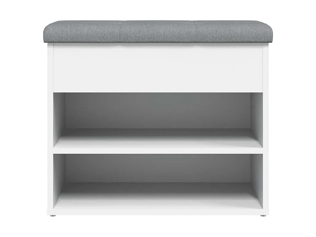 Banc à chaussures Blanc 62x32x50 cm Bois d'ingénierie