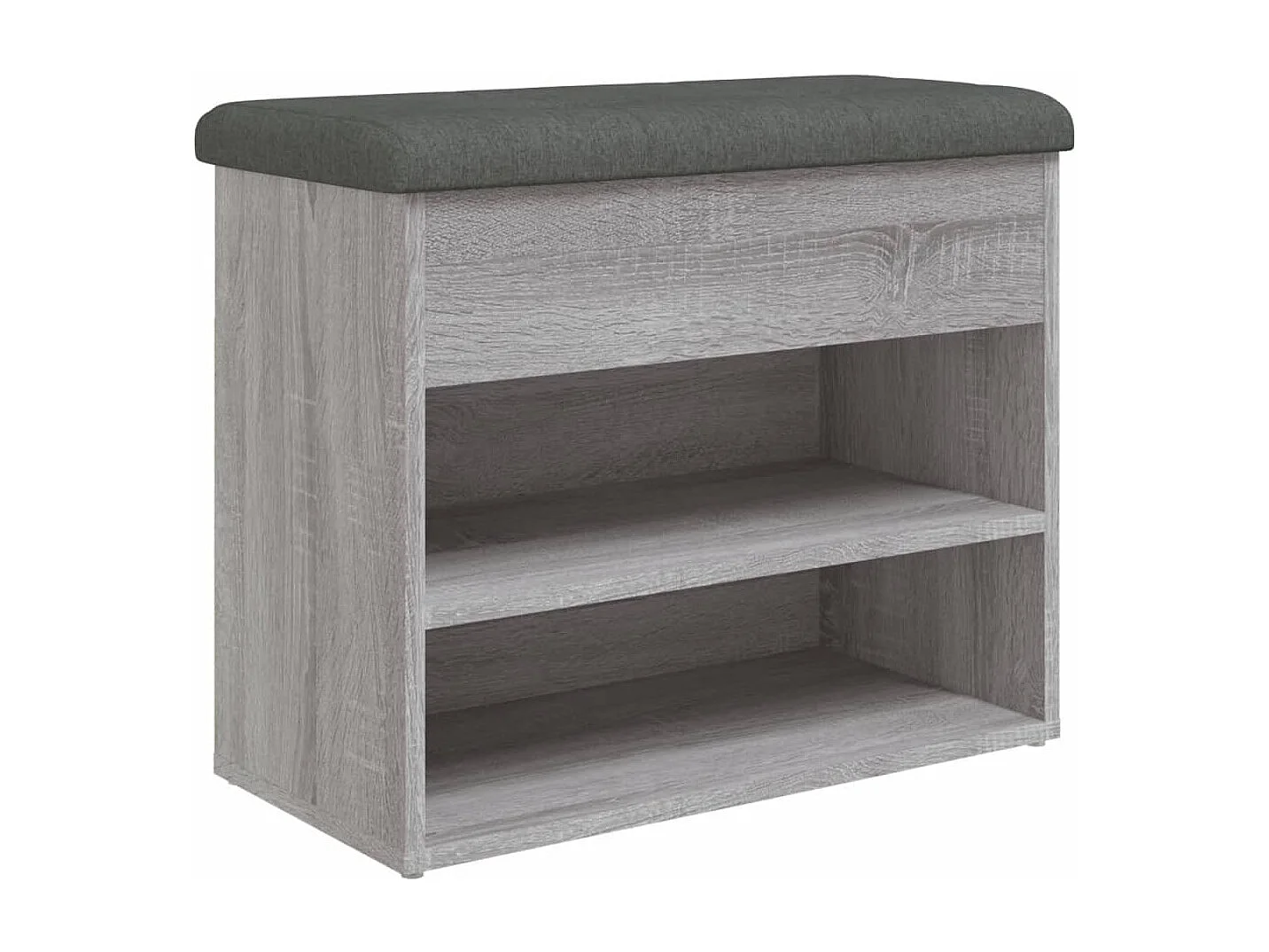 Banc à chaussures sonoma gris 62x32x50 cm bois d'ingénierie