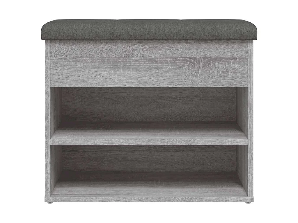 Banc à chaussures sonoma gris 62x32x50 cm bois d'ingénierie