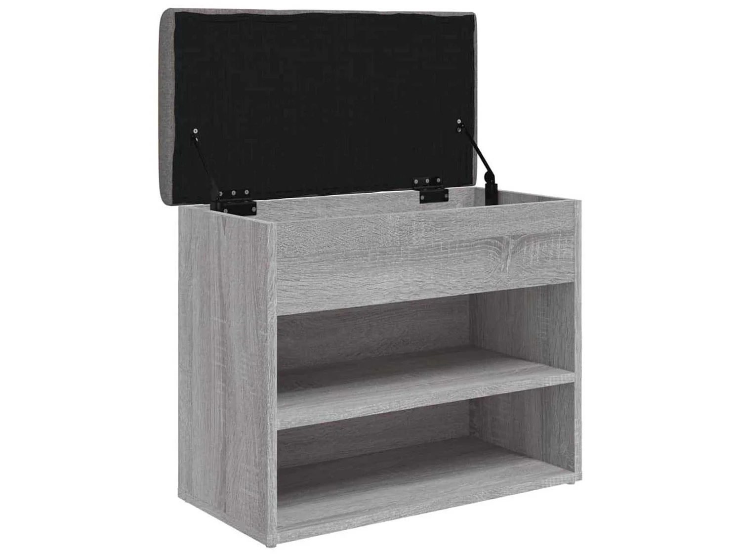Banc à chaussures sonoma gris 62x32x50 cm bois d'ingénierie