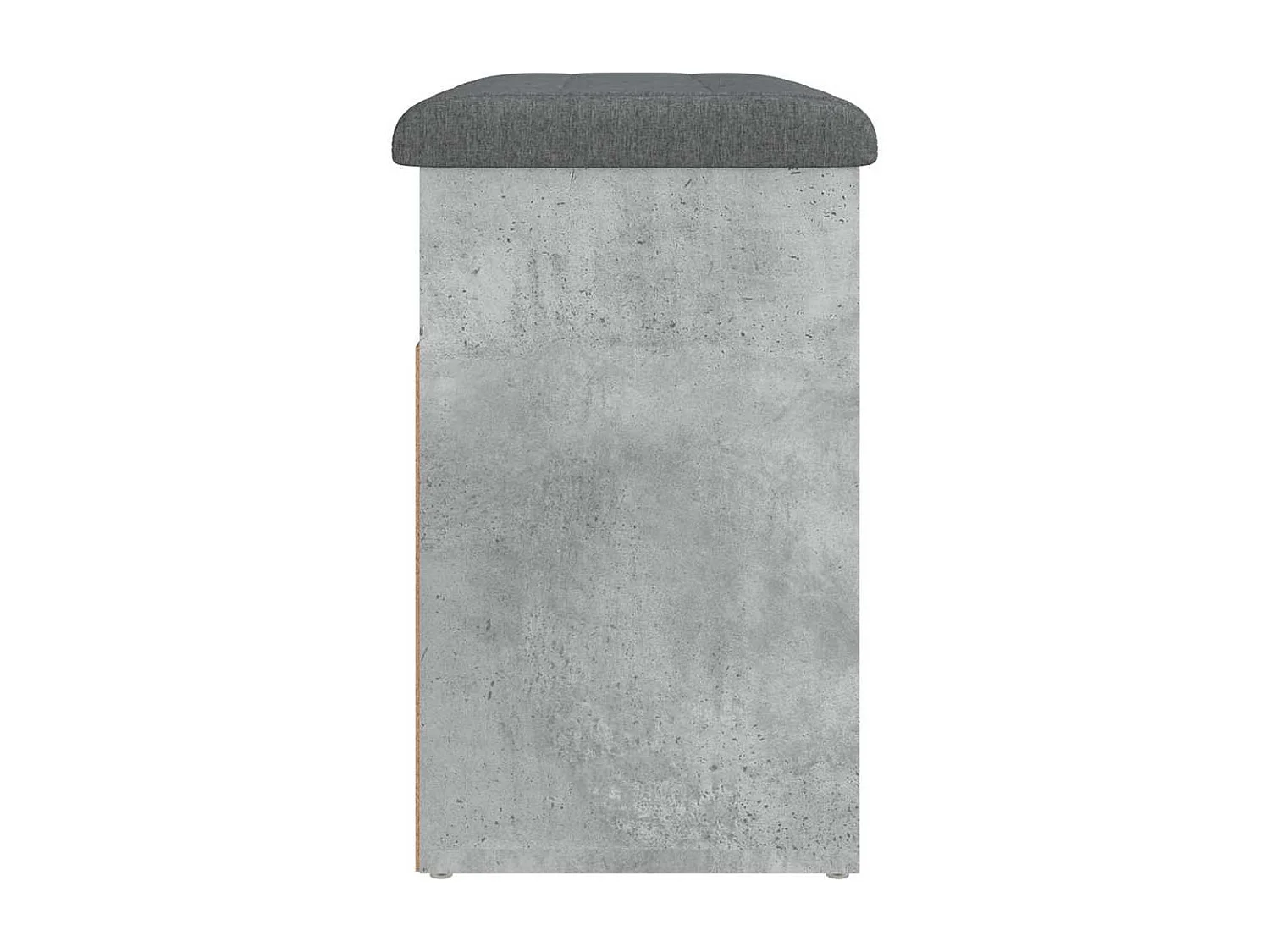 Banc à chaussures gris béton 62x32x50 cm bois d'ingénierie