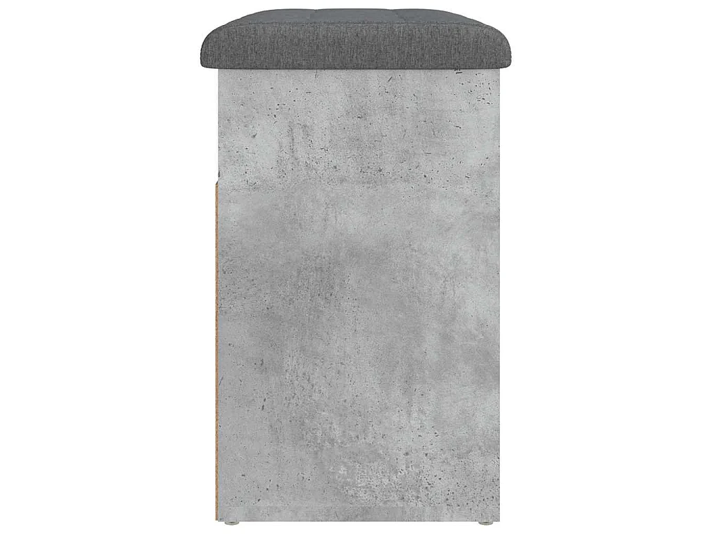 Banc à chaussures gris béton 62x32x50 cm bois d'ingénierie