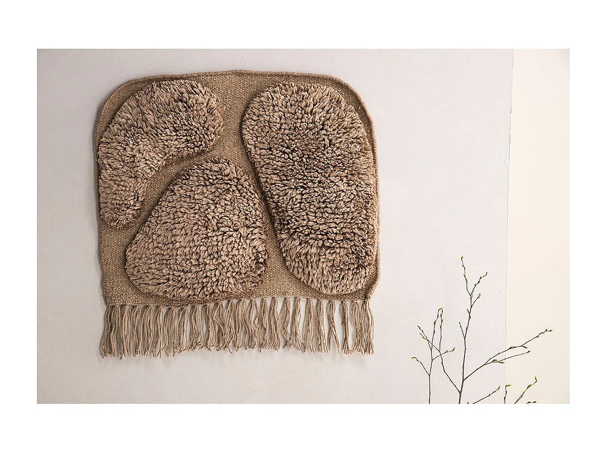 Decorazione murale Jakobsö in lana marrone.