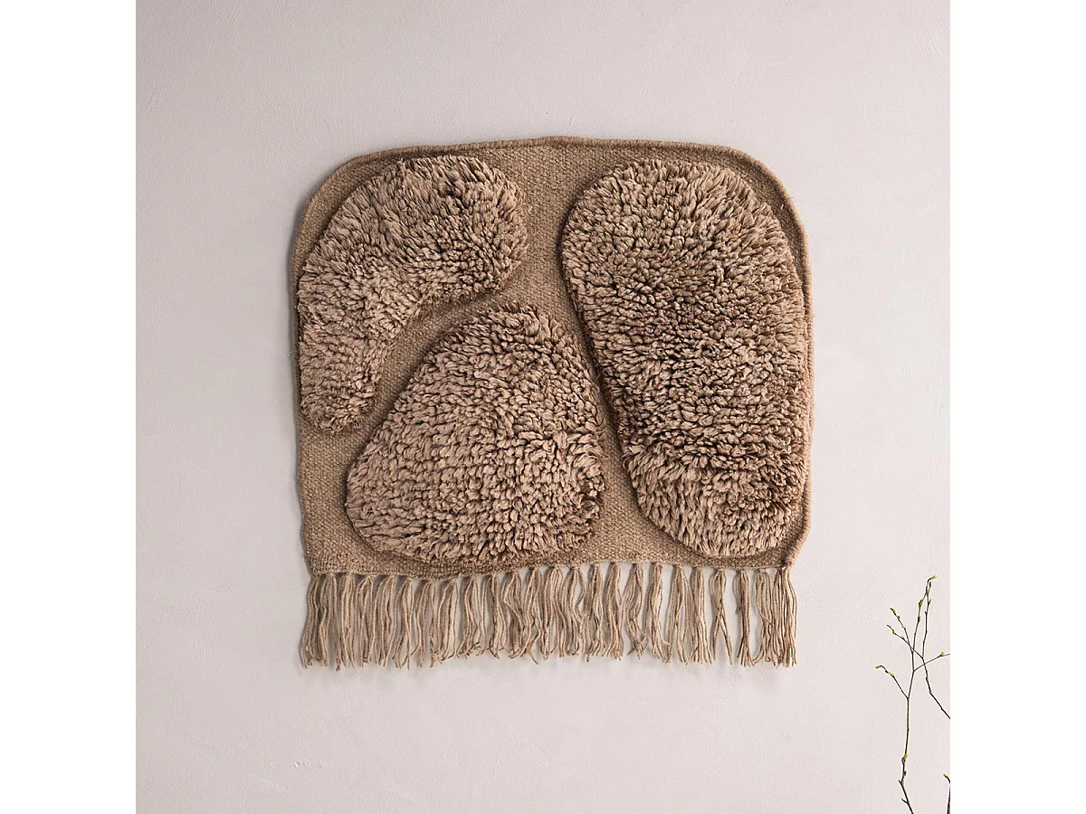 Déco Murale en Laine "Jakobso" 62cm Marron