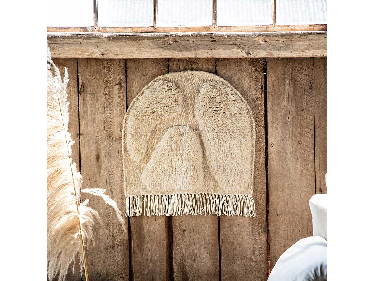 Déco Murale en Laine "Jakobso" 62cm Naturel