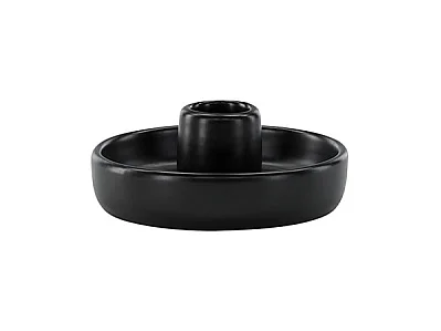 Bougeoir en Céramique "Otis" 11cm Noir