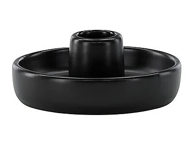 Bougeoir en Céramique "Otis" 11cm Noir