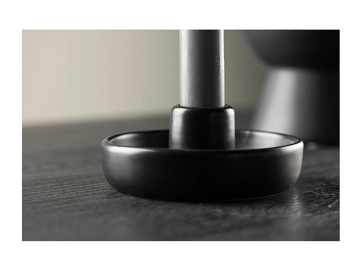 Bougeoir en Céramique "Otis" 11cm Noir