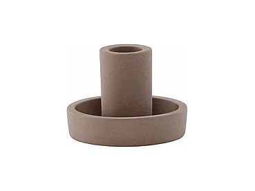 Bougeoir Design en Argile "Ceco" 11cm Marron