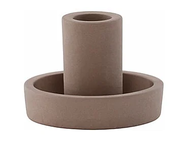 Bougeoir Design en Argile "Ceco" 11cm Marron