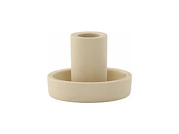 Bougeoir Design en Argile "Ceco" 11cm Beige