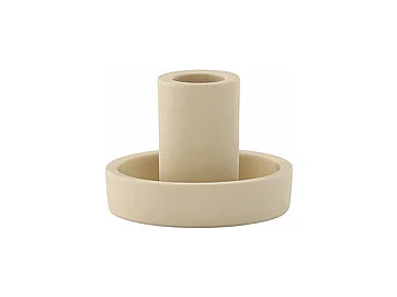 Bougeoir Design en Argile "Ceco" 11cm Beige