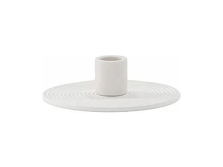 Bougeoir Design en Argile "Dian" 12cm Blanc