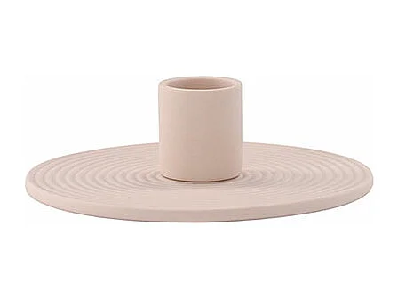 Bougeoir Design en Argile "Dian" 12cm Rose