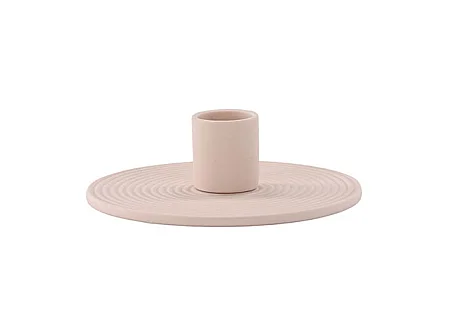 Bougeoir Design en Argile "Dian" 12cm Rose