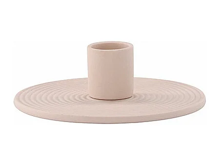 Bougeoir Design en Argile "Dian" 12cm Rose