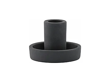 Bougeoir Design en Argile "Ceco" 11cm Noir
