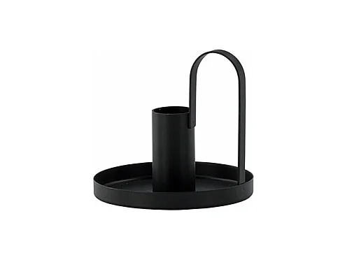 Bougeoir Design en Métal "Crai" 13cm Noir