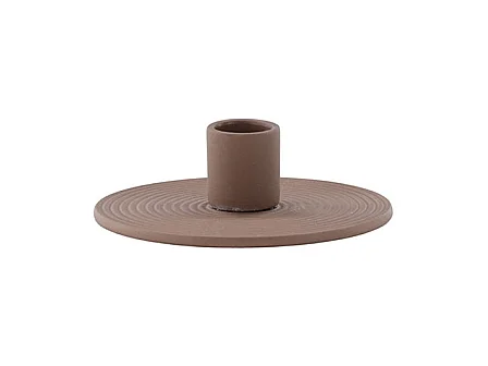 Bougeoir Design en Argile "Dian" 12cm Marron