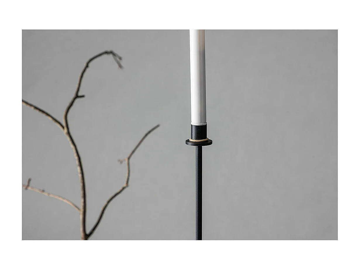 Bougeoir à LED en Métal "Hogehall" 79cm Noir