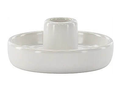 Bougeoir en Céramique "Otis" 11cm Blanc