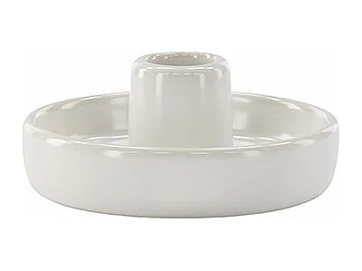 Bougeoir en Céramique "Otis" 11cm Blanc