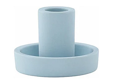 Bougeoir Design en Argile "Ceco" 11cm Bleu Clair