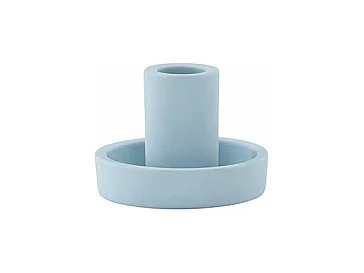Bougeoir Design en Argile "Ceco" 11cm Bleu Clair