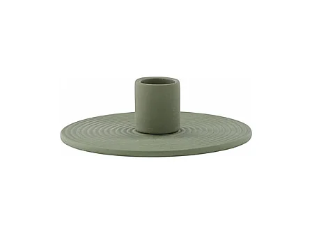 Bougeoir Design en Argile "Dian" 12cm Vert