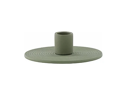 Bougeoir Design en Argile "Dian" 12cm Vert