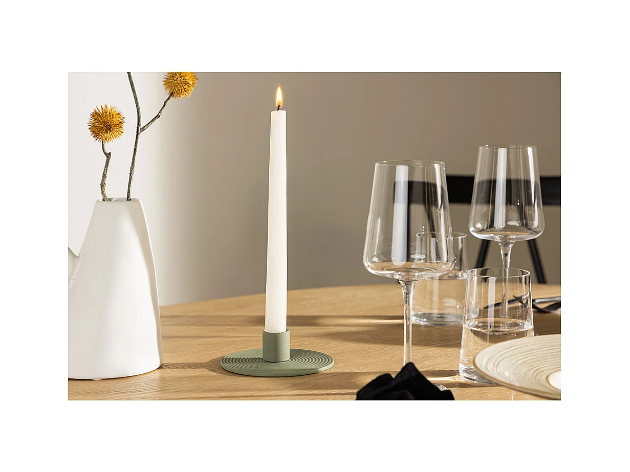 Bougeoir Design en Argile "Dian" 12cm Vert