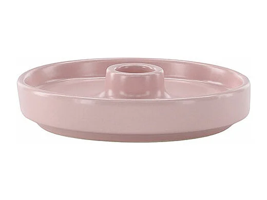 Bougeoir Design en Céramique "Bette" 13cm Rose Clair
