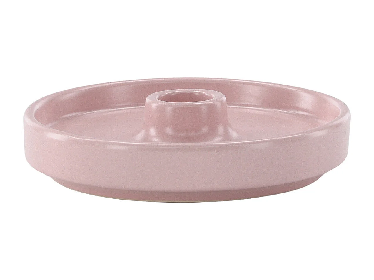 Bougeoir Design en Céramique "Bette" 13cm Rose Clair