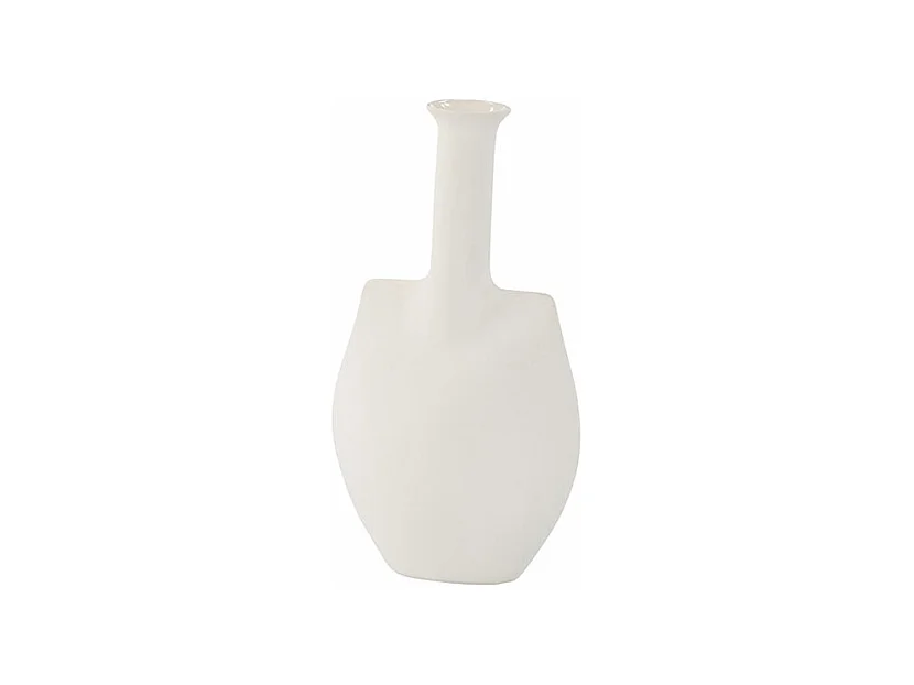Vase Design en Céramique "Madison" 22cm Blanc Cassé
