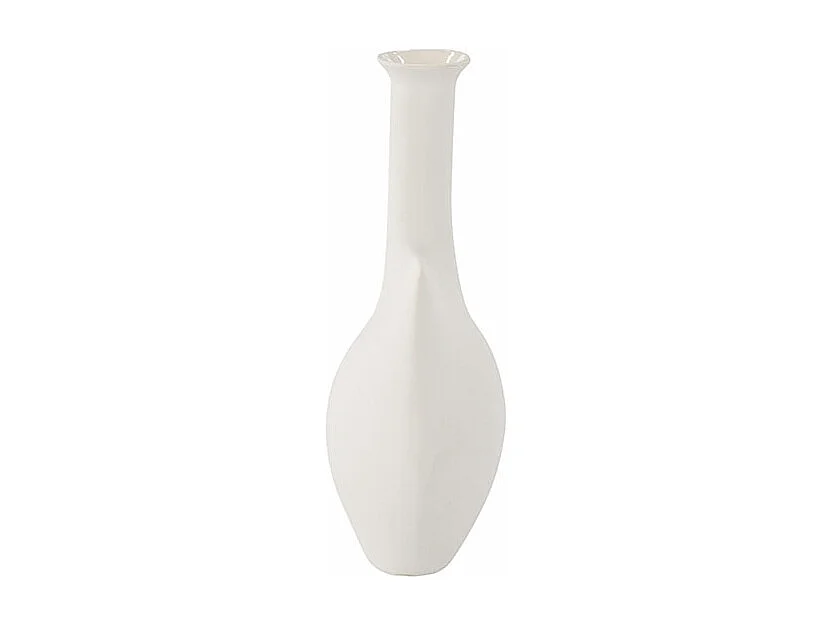 Vase Design en Céramique "Madison" 22cm Blanc Cassé